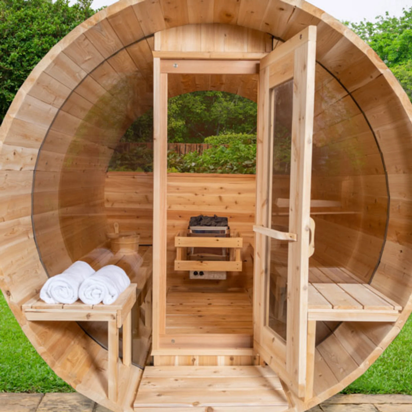 Leisurecraft CT Tranquility MP Barrel Sauna | CTC2345MPW