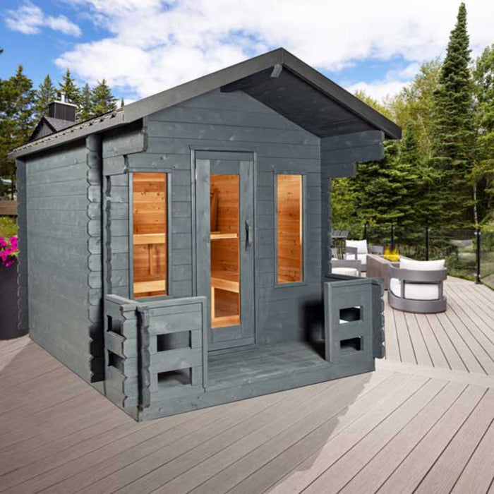Leisurecraft CT Georgian Cabin Sauna with Porch | CTC88PE