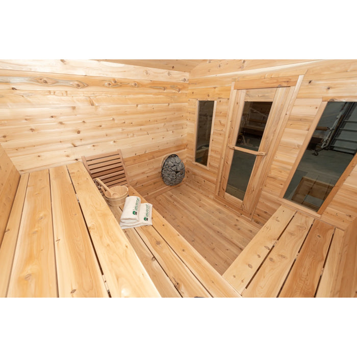 CTC88PE Georgian Cabin Sauna With Porch 7