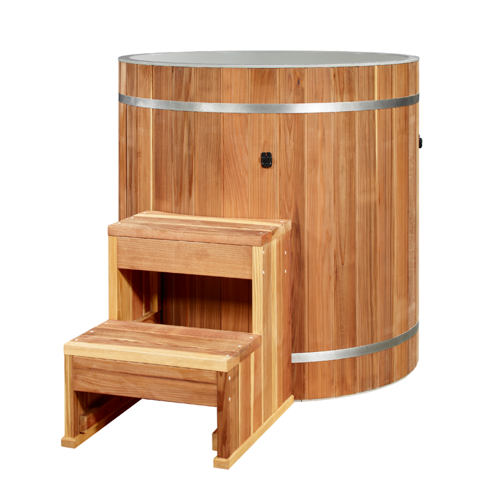 Dynamic Cold Therapy Cold Plunge Barrel - Plastic with Pacific Cedar Exterior | DCT-B-042-PLPC-34