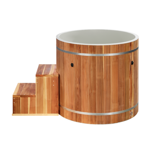 Dynamic Cold Therapy Cold Plunge Barrel - Plastic with Pacific Cedar Exterior | DCT-B-042-PLPC-34