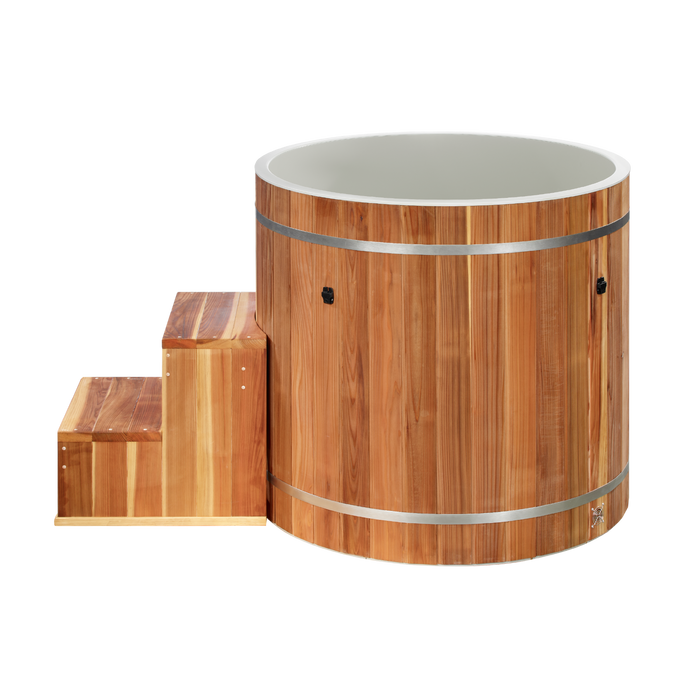 Dynamic Cold Therapy Cold Plunge Barrel - Plastic with Pacific Cedar Exterior | DCT-B-042-PLPC-34