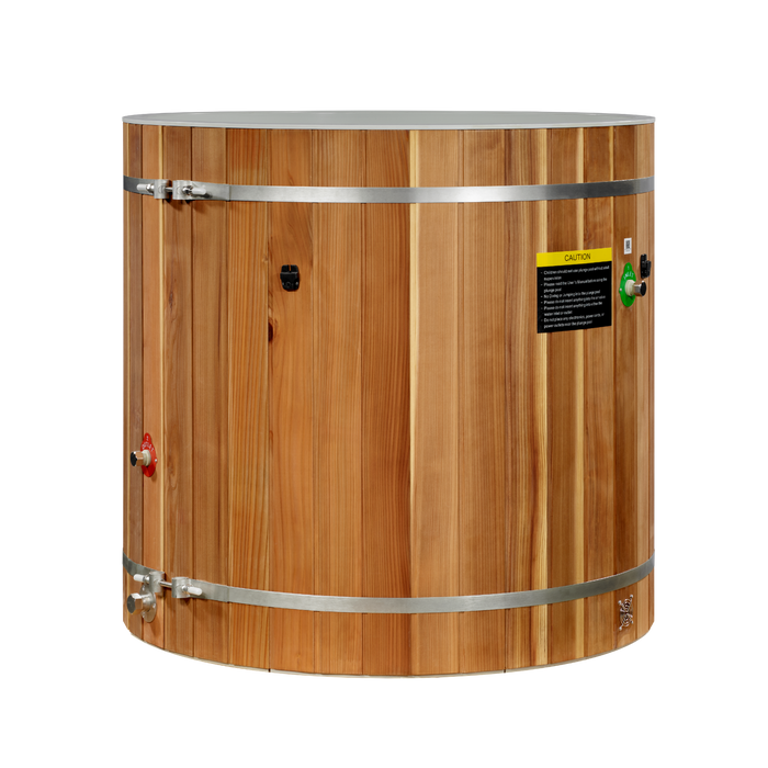 Dynamic Cold Therapy Cold Plunge Barrel - Plastic with Pacific Cedar Exterior | DCT-B-042-PLPC-34