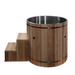 Dynamic Cold Therapy Barrel 316 Ultra Stainless Steel Cold Plunge with Pacific Cedar Exterior 1