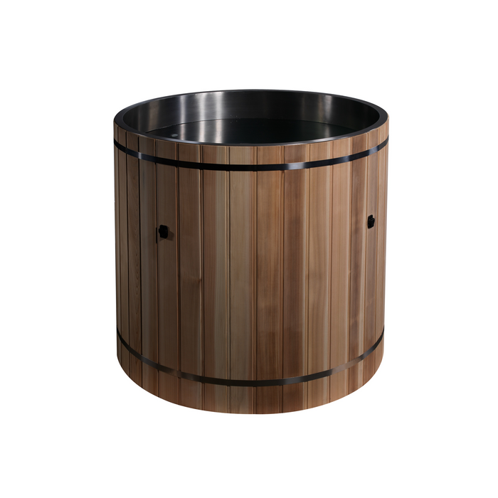 Dynamic Cold Therapy Barrel 316 Ultra Stainless Steel Cold Plunge with Pacific Cedar Exterior 4