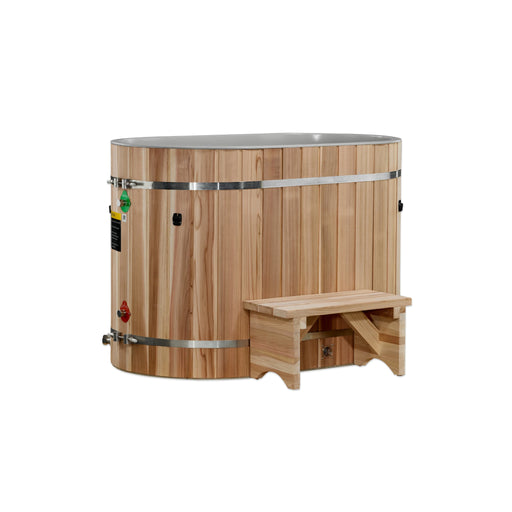 Dynamic Cold Therapy Oval Barrel Cold Plunge Tub (Pacific Cedar)