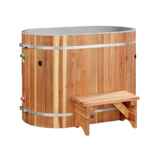Dynamic Cold Therapy Oval Barrel Cold Plunge Tub (Pacific Cedar)