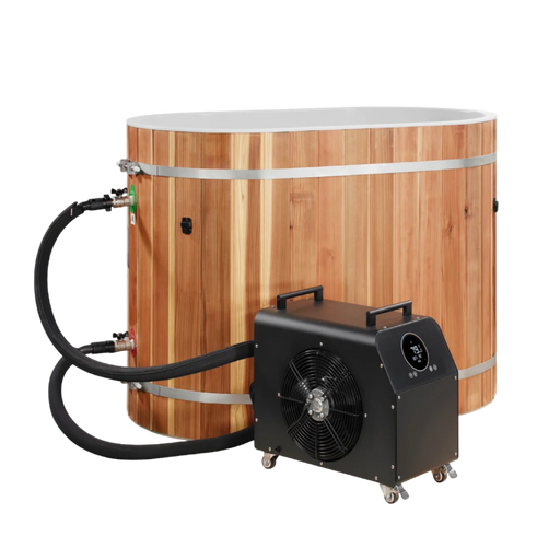 Dynamic Cold Therapy Oval Barrel Cold Plunge Tub (Pacific Cedar)