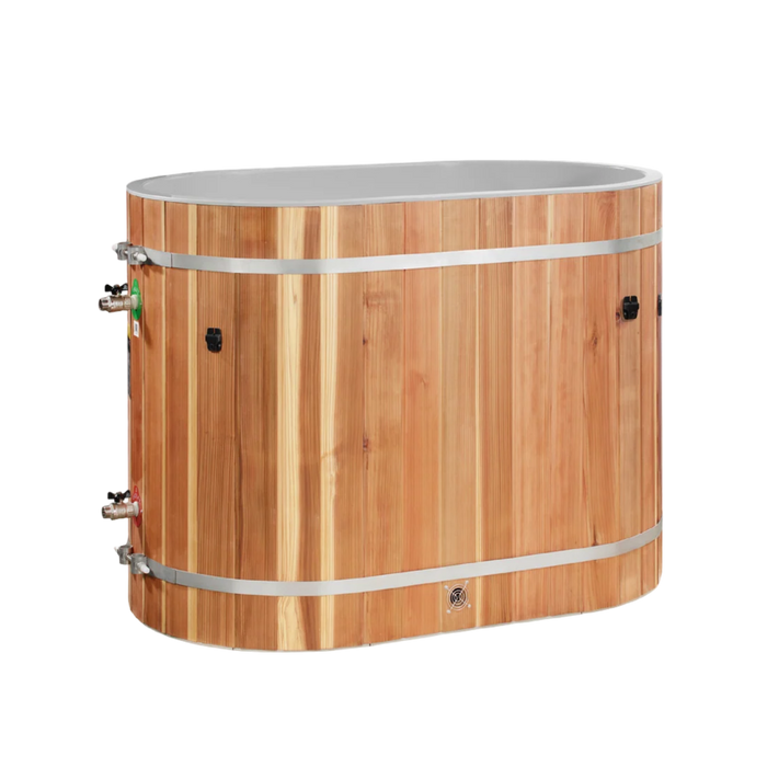 Dynamic Cold Therapy Oval Barrel Cold Plunge Tub (Pacific Cedar)