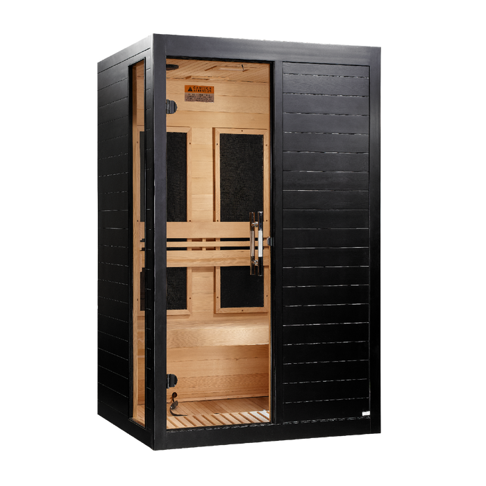 Dynamic Lucca Black Finish 2-Person Ultra Low EMF Far Infrared Sauna | DYN-6215-06 Elite