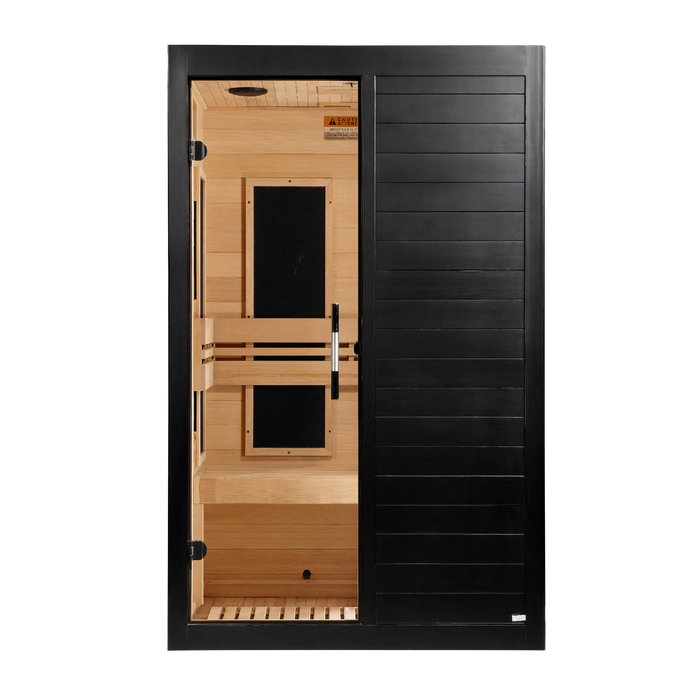 Dynamic Lucca Black Finish 2-Person Ultra Low EMF Far Infrared Sauna | DYN-6215-06 Elite