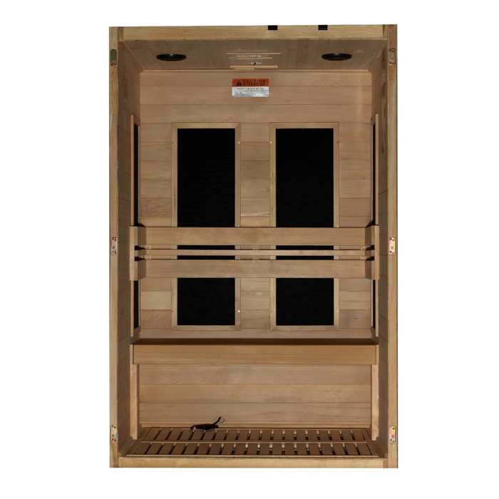 Dynamic Lucca Black Finish 2-Person Ultra Low EMF Far Infrared Sauna | DYN-6215-06 Elite