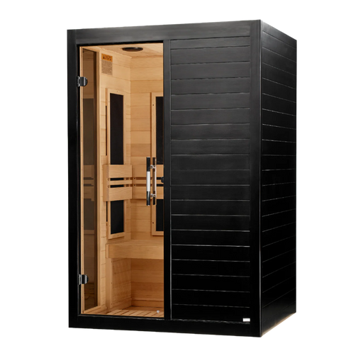Dynamic Veneto Black Finish 1-2 Person Ultra Low EMF Far Infrared Sauna | DYN-6115-06 Elite
