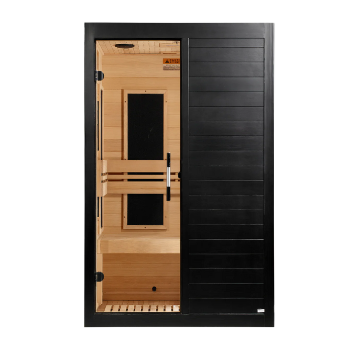 Dynamic Veneto Black Finish 1-2 Person Ultra Low EMF Far Infrared Sauna | DYN-6115-06 Elite