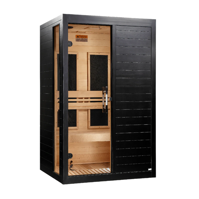 Dynamic Veneto Black Finish 1-2 Person Ultra Low EMF Far Infrared Sauna | DYN-6115-06 Elite