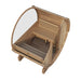 SaunaLife Model E6W Ergo-Series 3-Person Traditional Outdoor Barrel Sauna with Rear Window