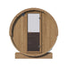 SaunaLife Model E6W Ergo-Series 3-Person Traditional Outdoor Barrel Sauna with Rear Window