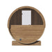 SaunaLife Model E6W Ergo-Series 3-Person Traditional Outdoor Barrel Sauna with Rear Window