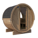 SaunaLife Model E6W Ergo-Series 3-Person Traditional Outdoor Barrel Sauna with Rear Window