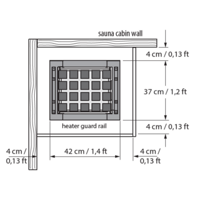 EOS Mythos S35 Freestanding Electric Sauna Heater - Anthracite