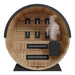 Finnmark Trinity FD-7 4-Person Thermo-Aspen Combination Traditional + Infrared Barrel Sauna | FD-KN007