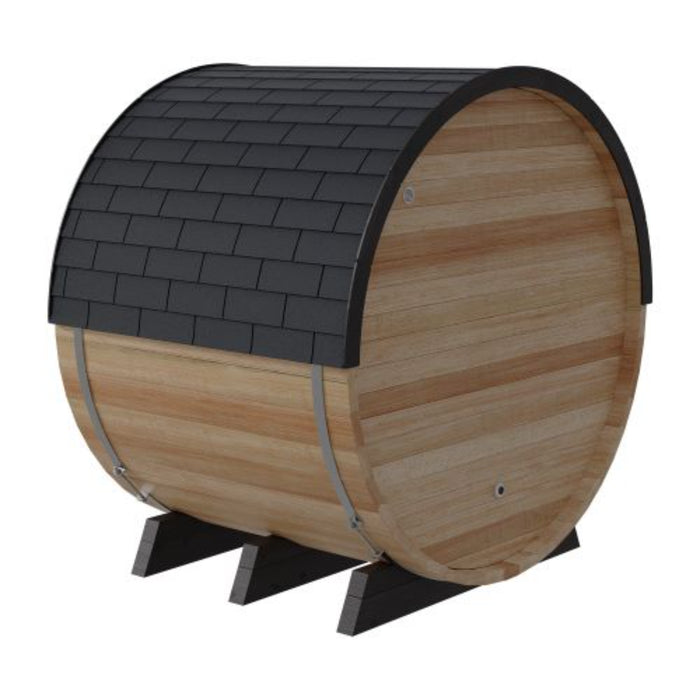 Finnmark Trinity FD-7 4-Person Thermo-Aspen Combination Traditional + Infrared Barrel Sauna | FD-KN007