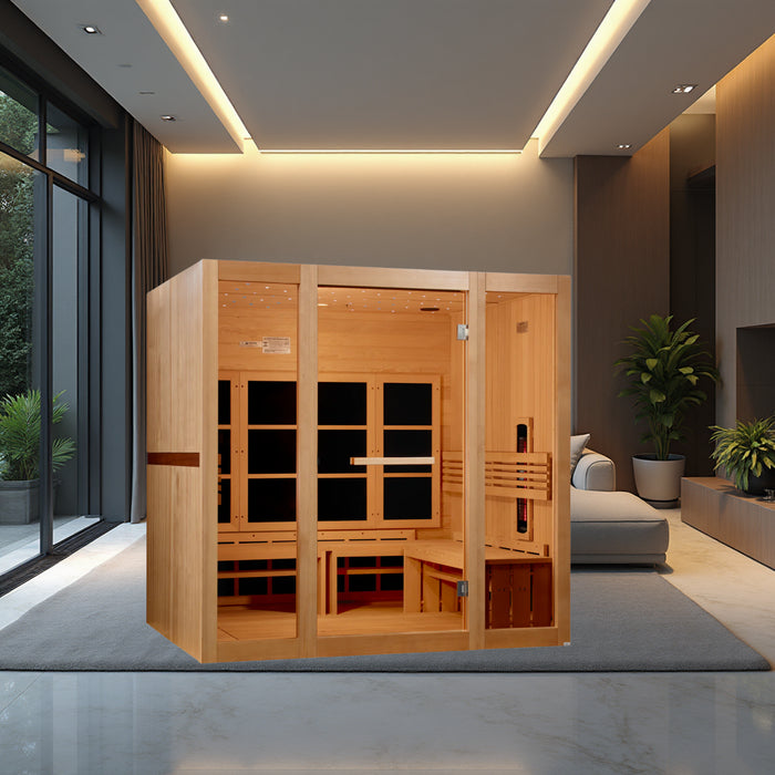 Golden Designs 8-Person Full Spectrum Near Zero EMF Far Inferared Sauna | GDI-6880-03 FS