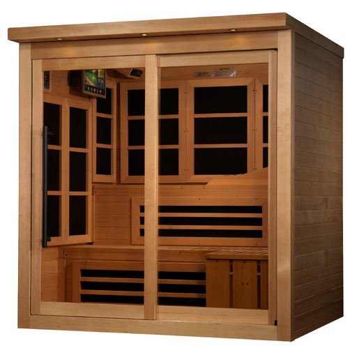 Golden Designs Monaco Limited Edition 6-Person PureTech™ Near Zero EMF Far Infrared Sauna | GDI-6996-02