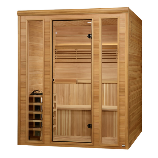 Golden Designs 2025 "Engelberg" 6-Person Traditional Steam Sauna | GDI-7060-01