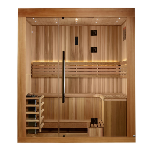 Golden Designs 2025 Updated "Copenhagen Edition" 3 Person Traditional Sauna 1