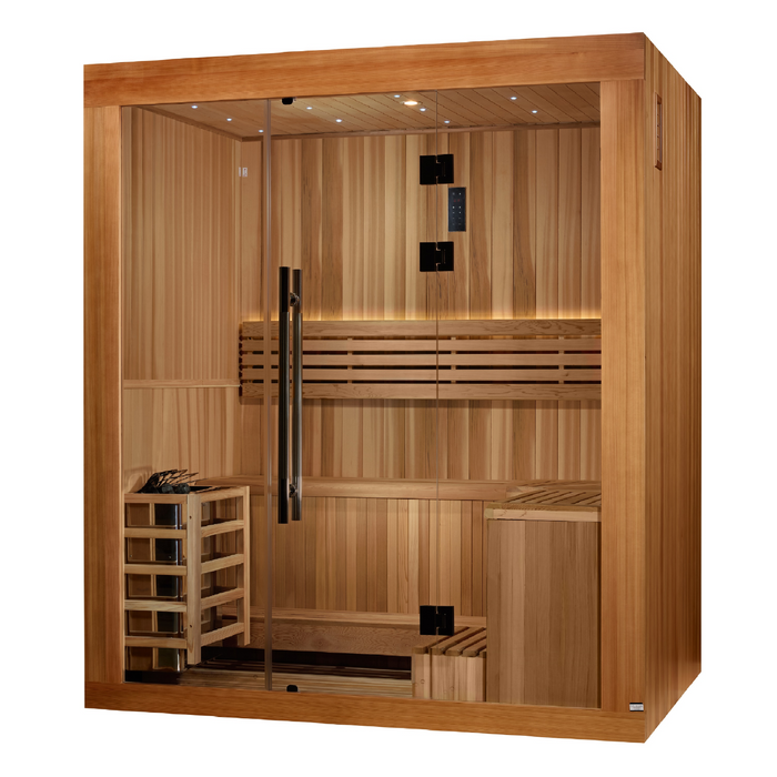 Golden Designs 2025 Updated "Copenhagen Edition" 3 Person Traditional Sauna 3