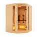 Golden Designs 3-Person Corner Full Spectrum PureTech™ Near Zero EMF FAR Infrared Sauna with Himalayan Salt Bar 8