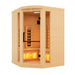 Golden Designs 3-Person Corner Full Spectrum PureTech™ Near Zero EMF FAR Infrared Sauna with Himalayan Salt Bar 9