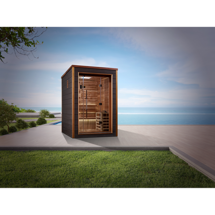 Golden Designs Narvik 2 Person Outdoor Traditional Sauna 5