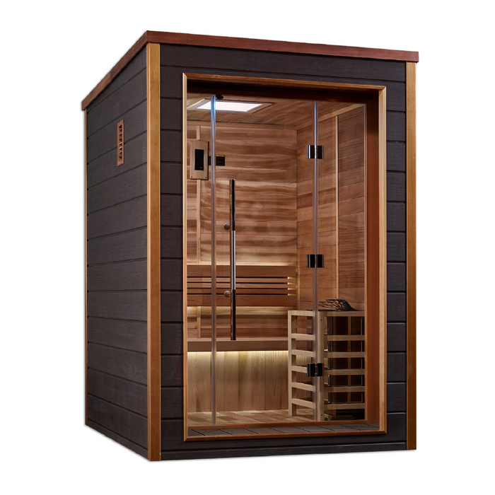 Golden Designs Narvik 2 Person Outdoor Traditional Sauna 6