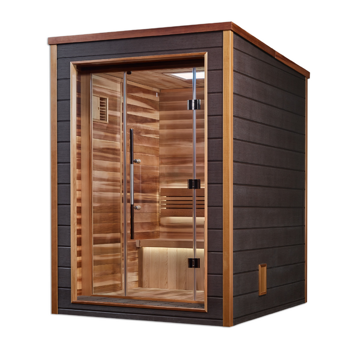 Golden Designs Narvik 2 Person Outdoor Traditional Sauna 7