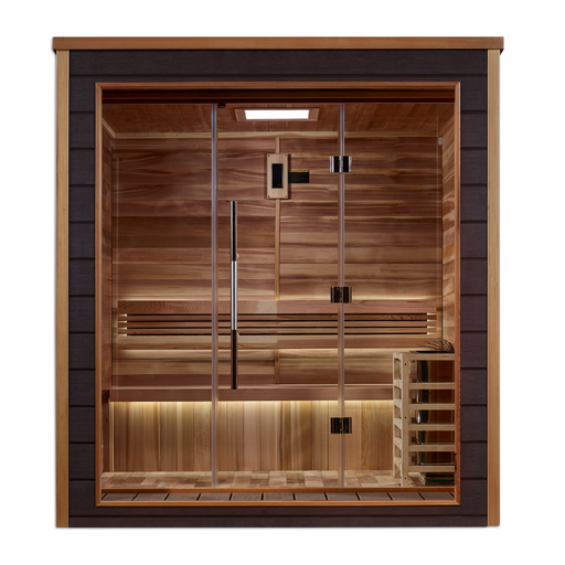 Golden Designs "Drammen" 3-Person Outdoor-Indoor Traditional Sauna | GDI-8203-01