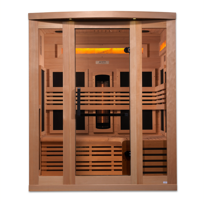 Golden Designs Reserve Edition GDI-8230-01 3-Person Full Spectrum Infrared Sauna with Himalayan Salt Bar 2