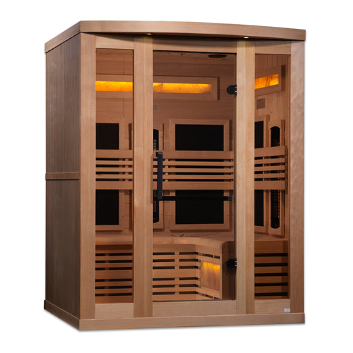 Golden Designs Reserve Edition GDI-8230-01 3-Person Full Spectrum Infrared Sauna with Himalayan Salt Bar 1