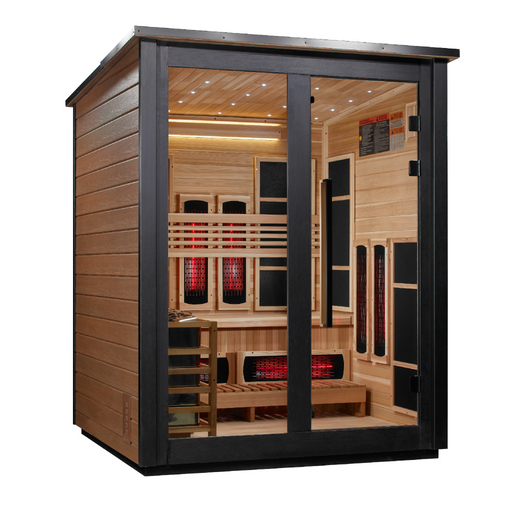 Golden Designs Loviisa 3-Person 2-Tone Barn Hybrid Outdoor Sauna | GDI-8523-03
