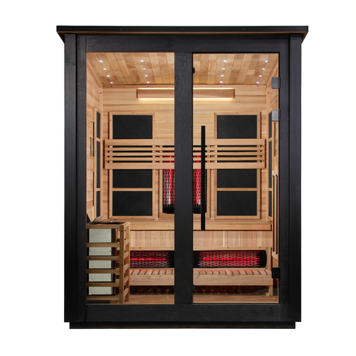 Golden Designs Loviisa 3-Person 2-Tone Barn Hybrid Outdoor Sauna | GDI-8523-03