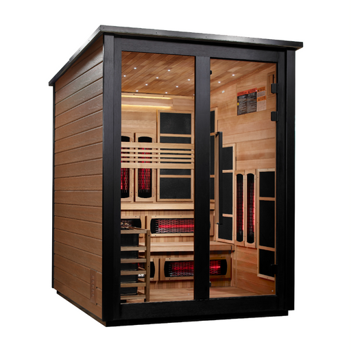 Golden Designs Kaskinen 6-Person 2 Tone Barn Hybrid Outdoor Sauna | GDI-8526-03