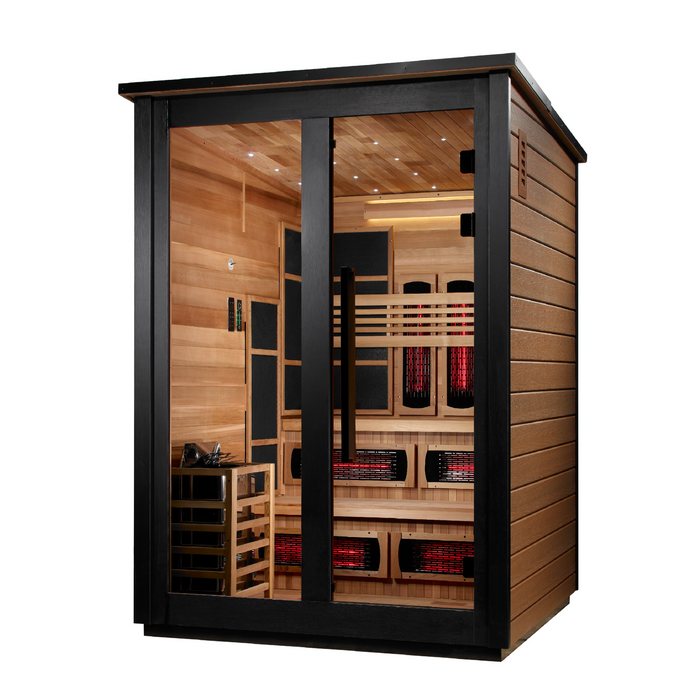 Golden Designs Kaskinen 6-Person 2 Tone Barn Hybrid Outdoor Sauna | GDI-8526-03