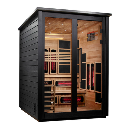 Golden Designs Kaskinen 6-Person Black Barn Hybrid Outdoor Sauna | GDI-8526-04