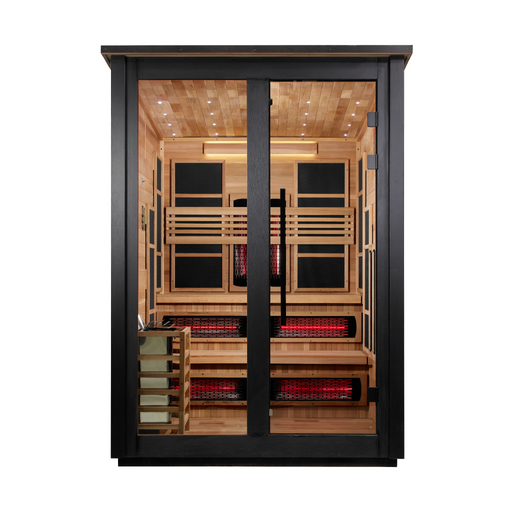 Golden Designs Kaskinen 6-Person Black Barn Hybrid Outdoor Sauna | GDI-8526-04