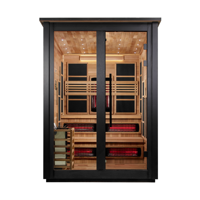 Golden Designs Kaskinen 6-Person Black Barn Hybrid Outdoor Sauna | GDI-8526-04