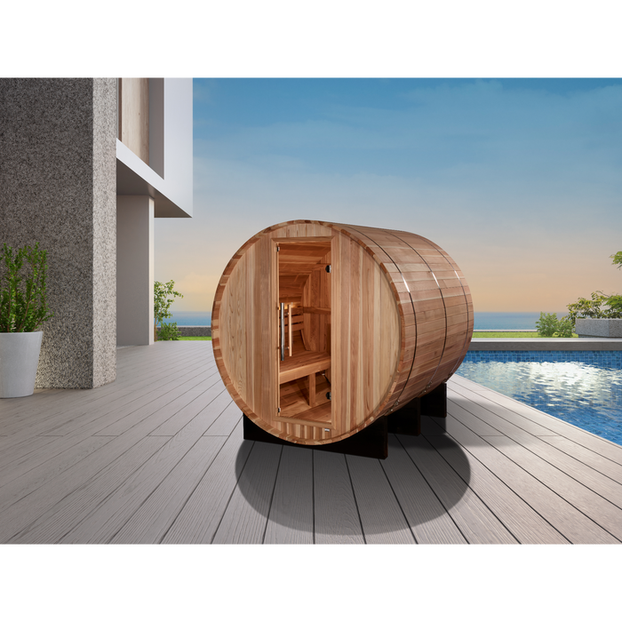 Golden Designs "Arosa" 4 Person Barrel Traditional Sauna 2