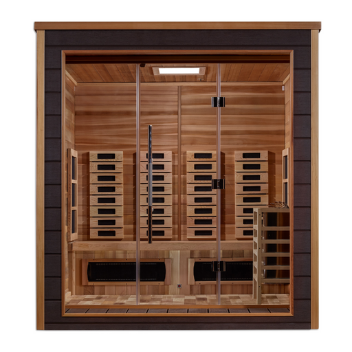Golden Designs "Visby" 3-Person Outdoor-Indoor PureTech™ Hybrid Full Spectrum Sauna | GDI-8223-01