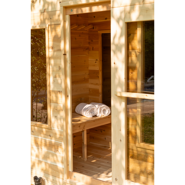 Leisurecraft CT Georgian Cabin Sauna with Changeroom (Heating Option: Electric Heater) 11