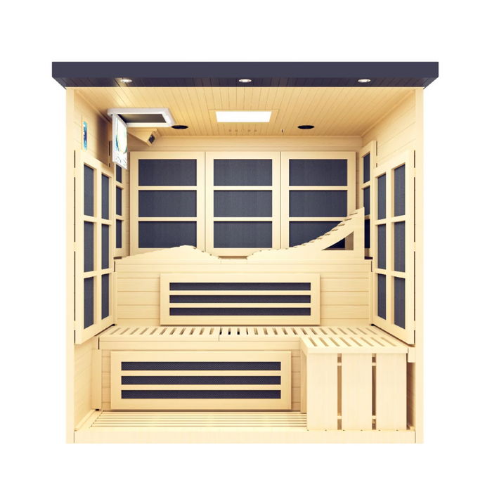 Golden Designs Black Edition 6-Person Near Zero EMF Far Infrared Sauna | GDI-6996-02 Elite-BLK